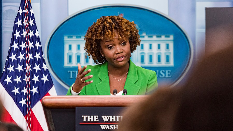 White House press secretary Karine Jean-Pierre