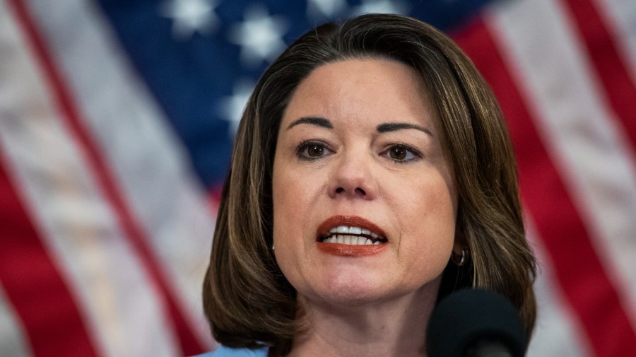 Rep. Angie Craig (D-Minn.) speaks during news conference on Capitol Hill in Washington.