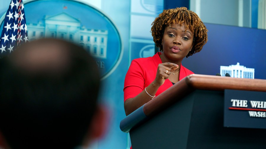 White House press secretary Karine Jean-Pierre