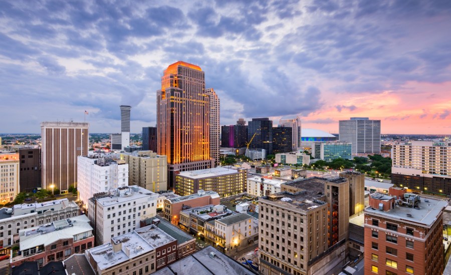 New Orleans, Louisiana skyline.