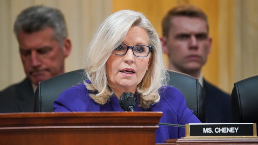 Rep. Liz Cheney (Wyo.), one of two Republicans on the House panel investigating the Jan. 6, 2021 attack on the U.S. Capitol, attends the panel's final meeting.