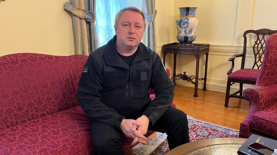 Ukraine’s Prosecutor General Andriy Kostin during an interview with The Hill at the Ukrainian Embassy in Washington D.C., on January 29, 2023. (Laura Kelly)