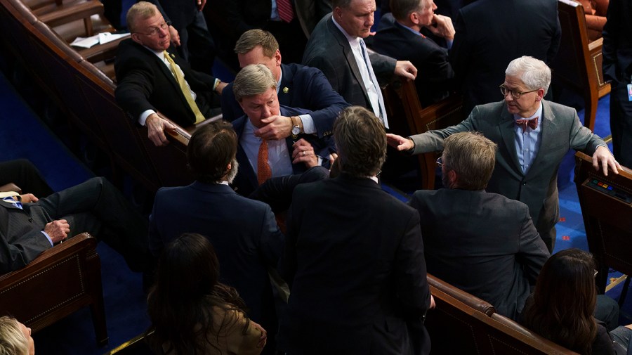 Rep. Michael D. Rogers (R-Ala.) is taken away from Reps. Lauren Boebert (R-Colo.) and Matt Gaetz (R-Fla.)