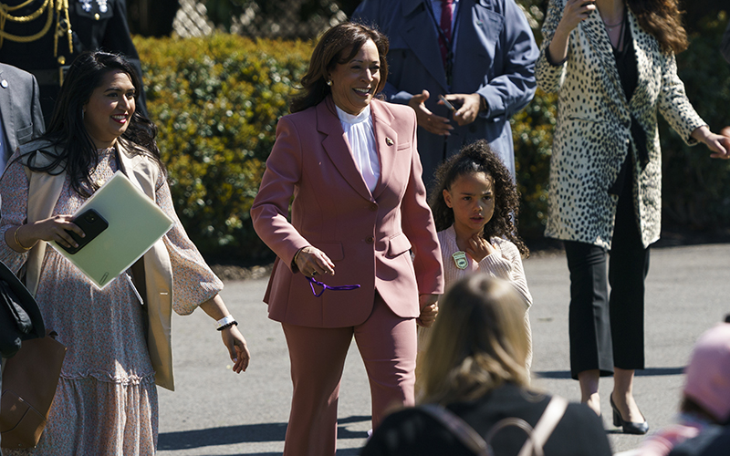 Vice President Harris is seen during the annual White House Easter Egg Roll