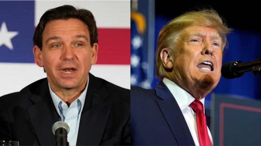 Ron DeSantis and Donald Trump