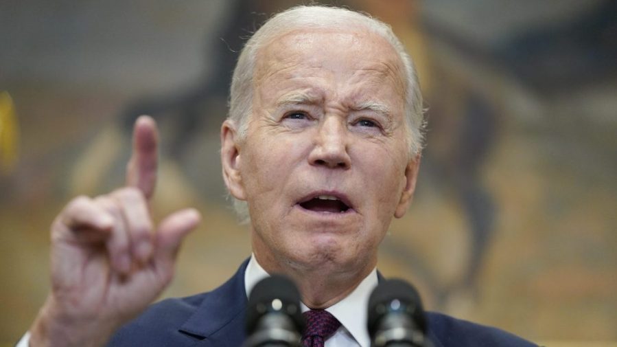 President Joe Biden speaks on the Supreme Court ruling on affirmative action in college admissions in the Roosevelt Room of the White House, Thursday, June 29, 2023, in Washington.(AP Photo/Evan Vucci)