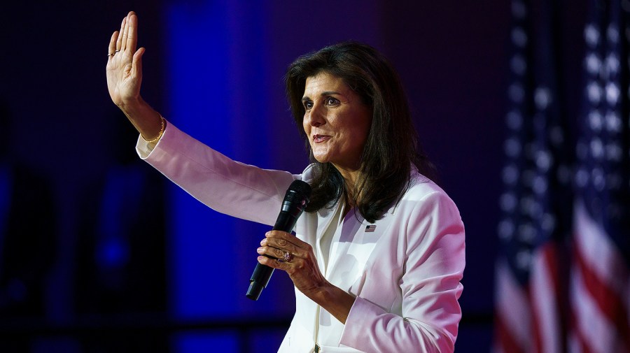 Republican presidential candidate Nikki Haley