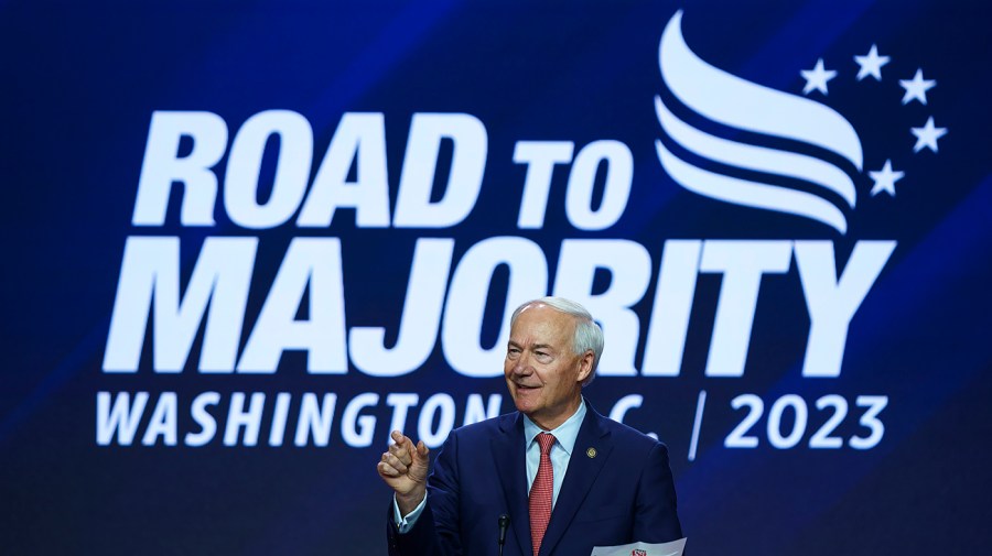 Republican presidential candidate Asa Hutchinson