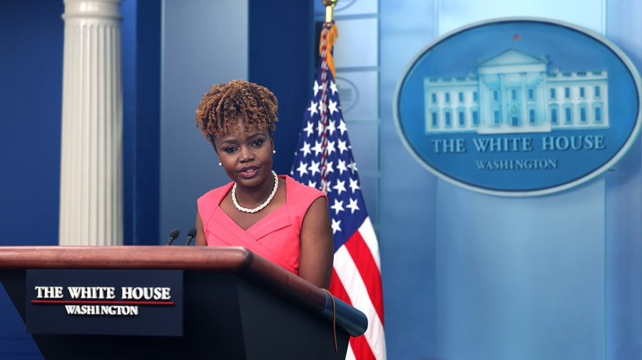 White House press secretary Karine Jean-Pierre