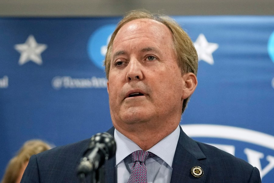 FILE - Texas Attorney General Ken Paxton makes a statement at his office, May 26, 2023, in Austin, Texas. Texas Gov. Greg Abbott has picked a longtime aide to serve as the state's second acting attorney general following Paxton’s historic impeachment on allegations of misconduct and crimes, the governor’s office announced Monday, July 10. (AP Photo/Eric Gay, File)