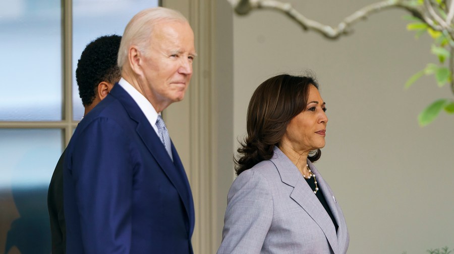 Rep. Maxwell Frost (D-Fla.), President Biden and Vice President Harris