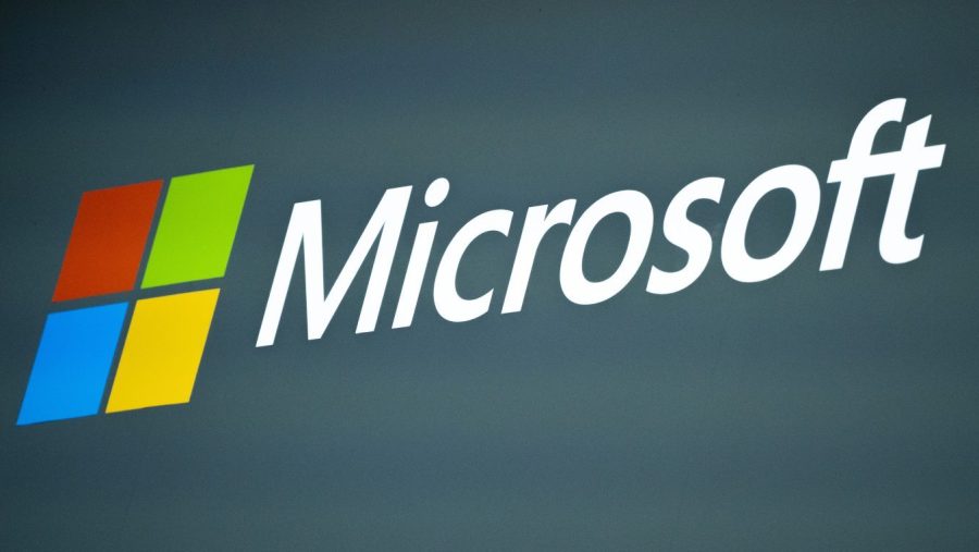 FILE - The Microsoft logo is pictured at the Mobile World Congress 2023 in Barcelona, Spain, on March 2, 2023. The Internal Revenue Service says Microsoft owes the U.S. Treasury $28.9 billion in back taxes, plus penalties and interest, the company revealed Wednesday, Oct. 11, in a securities filing. (AP Photo/Joan Mateu Parra, File)