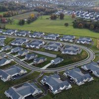 File - A housing development in Middlesex Township, Pa., is shown on Oct 12, 2022. On Thursday, the National Association of Realtors releases data for sales of existing homes last month. (AP Photo/Gene J. Puskar, File)