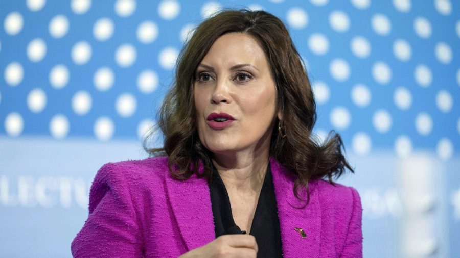 Michigan Governor Gretchen Whitmer speaks during an event.