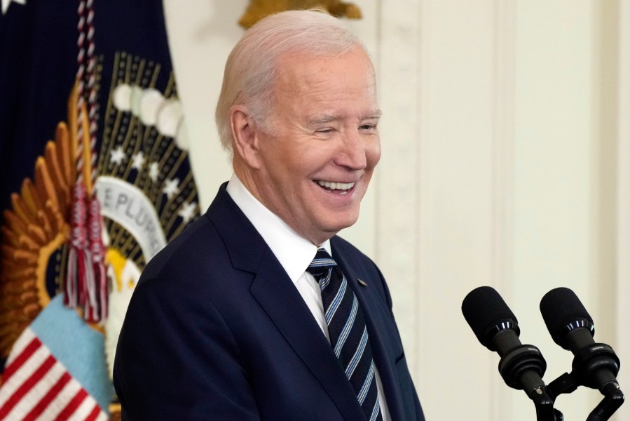 President Joe Biden speaks in the East Room of the White House, Tuesday Oct. 24, 2023 in Washington, where he will award the National Medal of Science and the National Medal of Technology and Innovation. (AP Photo/Jacquelyn Martin)