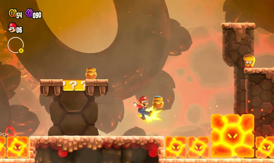 This video game image released by Nintendo shows a scene from "Super Mario Bros. Wonder." (Nintendo via AP)