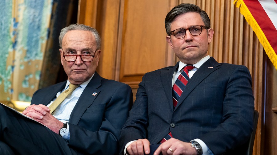 Majority Leader Chuck Schumer (D-N.Y.) and Speaker Mike Johnson (R-La.)