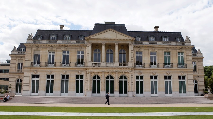 In this June 7, 2017 file photo, the Organization for Economic Co-operation and Development (OECD) headquarters is pictured in Paris, France.