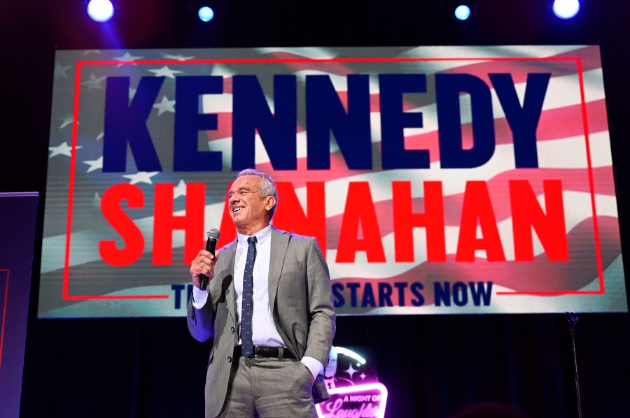 Independent presidential candidate Robert F. Kennedy Jr. speaks to supporters during a campaign event, Sunday, April 21, 2024, in Royal Oak, Mich. (AP Photo/Jose Juarez)