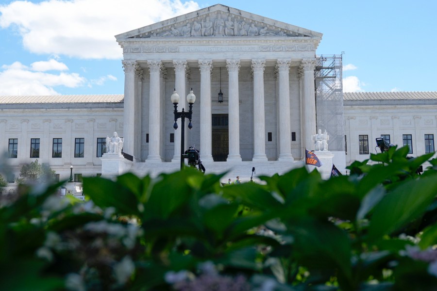 The Supreme Court is seen Monday, July 1, 2024, in Washington. (AP Photo/Mariam Zuhaib)