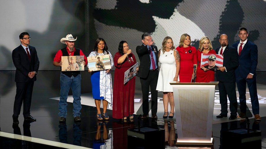 Gold Star families from Afghanistan are seen during the Republican National Convention