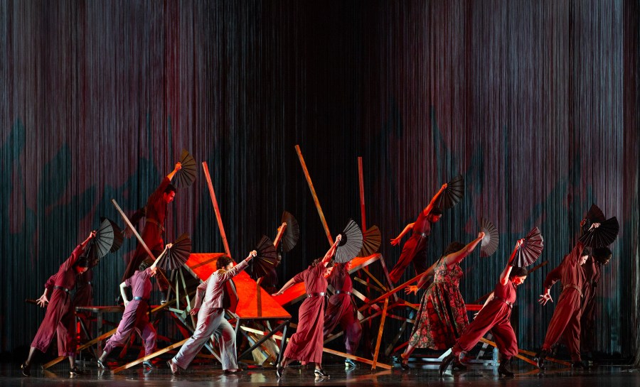 This image released by The Metropolitan Opera shows a scene from Golijov's "Ainadamar," opening at the Metropolitan Opera on Oct. 15. (Marty Sohl/The Metropolitan Opera via AP)