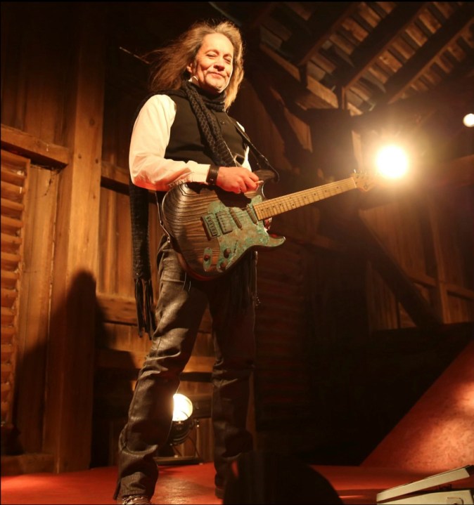 This photo provided by Joe Gorelick for Joe Gorelick Design, LTD, shows guitarist Jake E. Lee. (Joe Gorelick for Joe Gorelick Design, LTD via AP)