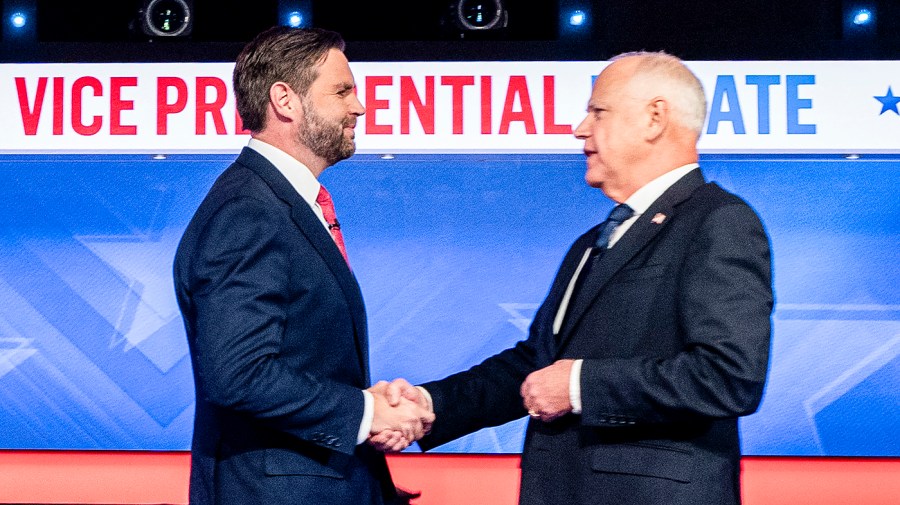 Sen. JD Vance (R-Ohio) and Minnesota Governor Tim Walz (D)